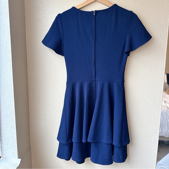 B. Darlin Fit & Flare Navy Blue Mini Dress - Size 7/8 - Picture 5 of 10